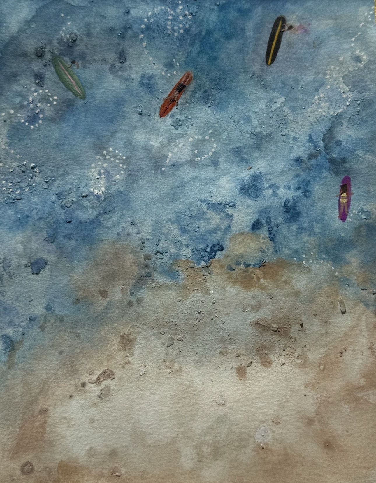 Sandy Beach original watercolor painting by Jami Siler Jalbert